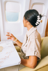 TELETIES Large Classic Claw Hair Clip in Coconut White