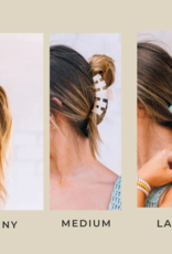 TELETIES Large Classic Claw Hair Clip in Coconut White