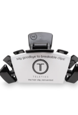 TELETIES Medium Classic Claw Hair Clip in Jet Black