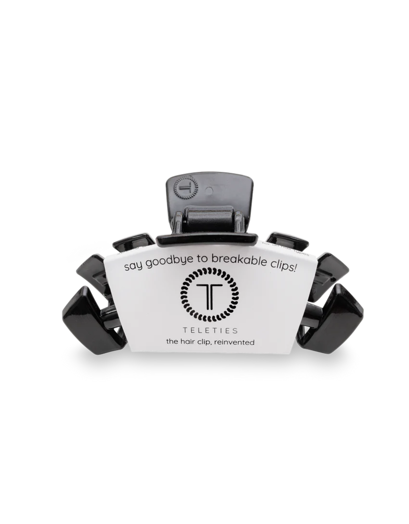 TELETIES Classic Jet Black Medium Hair Clip