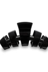 TELETIES Classic Jet Black Medium Hair Clip