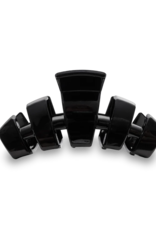 TELETIES Medium Classic Claw Hair Clip in Jet Black