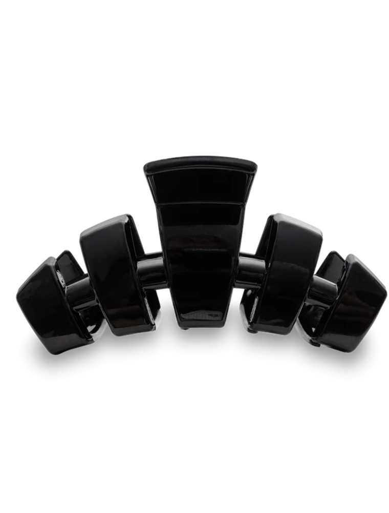 TELETIES Medium Classic Claw Hair Clip in Jet Black