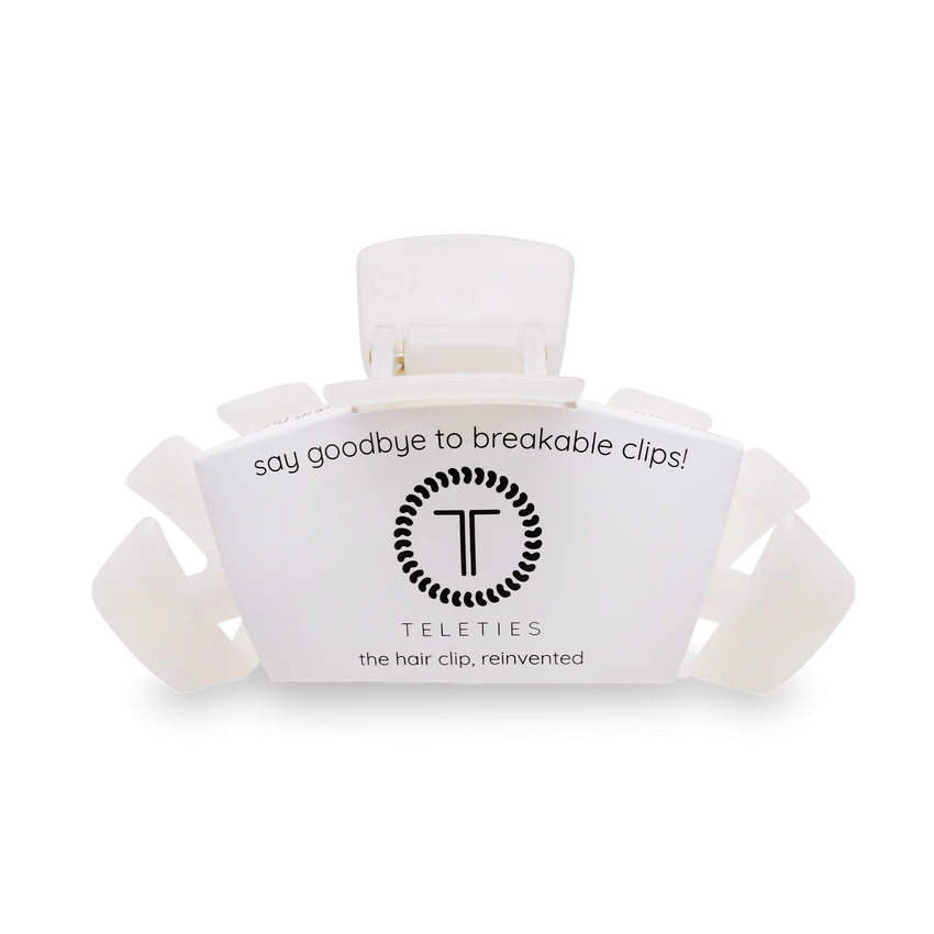 TELETIES Classic Coconut White Large Hair Clip