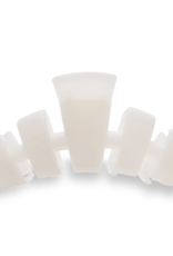 TELETIES Large Classic Claw Hair Clip in Coconut White