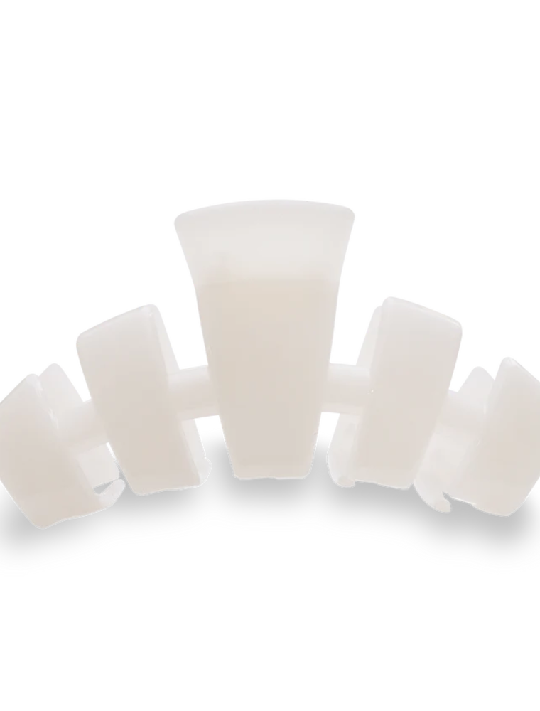 TELETIES Large Classic Claw Hair Clip in Coconut White