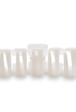 TELETIES Large Classic Claw Hair Clip in Coconut White