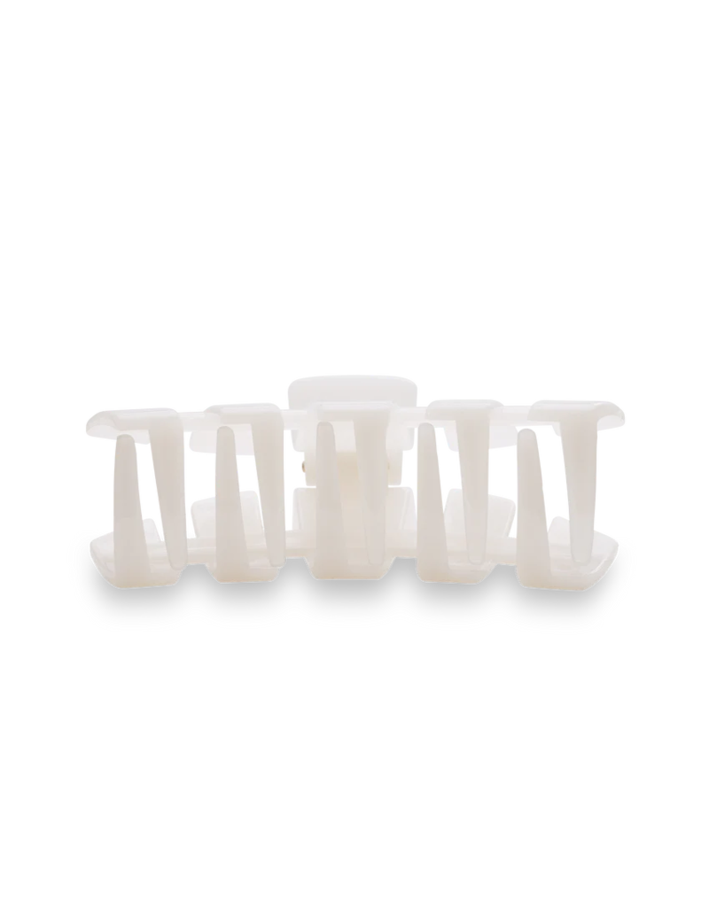 TELETIES Large Classic Claw Hair Clip in Coconut White