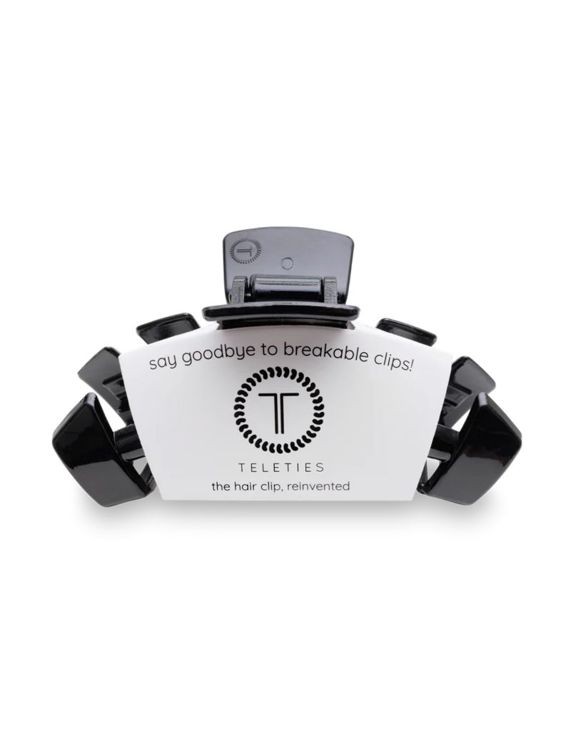 TELETIES Classic Jet Black Large Hair Clip