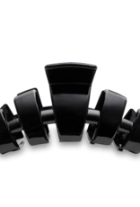 TELETIES Large Classic Claw Hair Clip in Jet Black