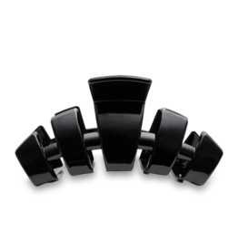 TELETIES Large Classic Claw Hair Clip in Jet Black