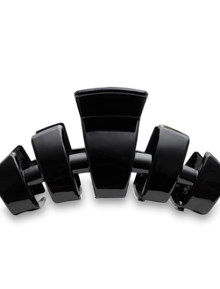 TELETIES Large Classic Claw Hair Clip in Jet Black