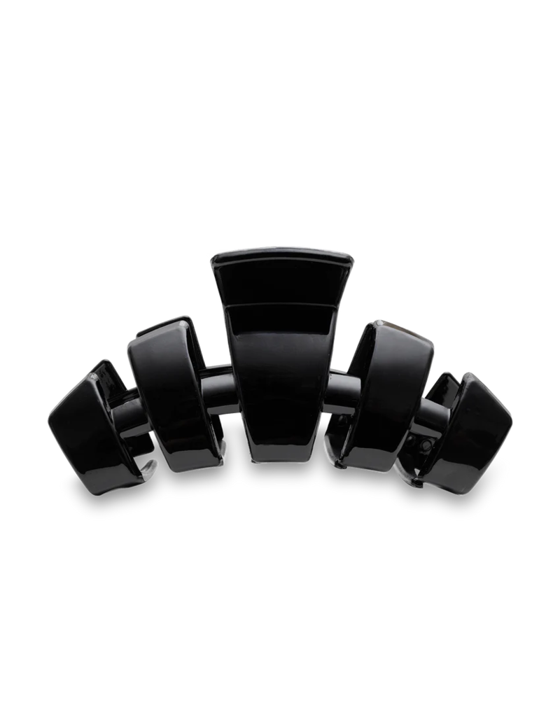 TELETIES Large Classic Claw Hair Clip in Jet Black