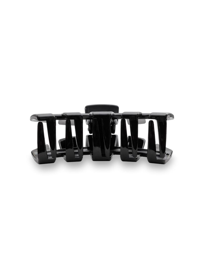 TELETIES Large Classic Claw Hair Clip in Jet Black