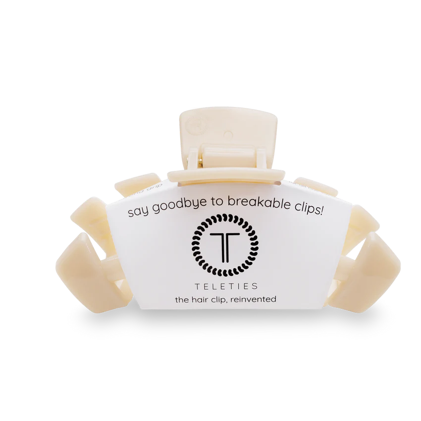 TELETIES Classic Almond Beige Large Hair Clip
