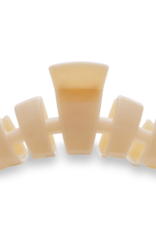 TELETIES Large Classic Claw Hair Clip in Almond Beige