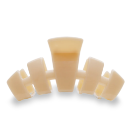 TELETIES Large Classic Claw Hair Clip in Almond Beige