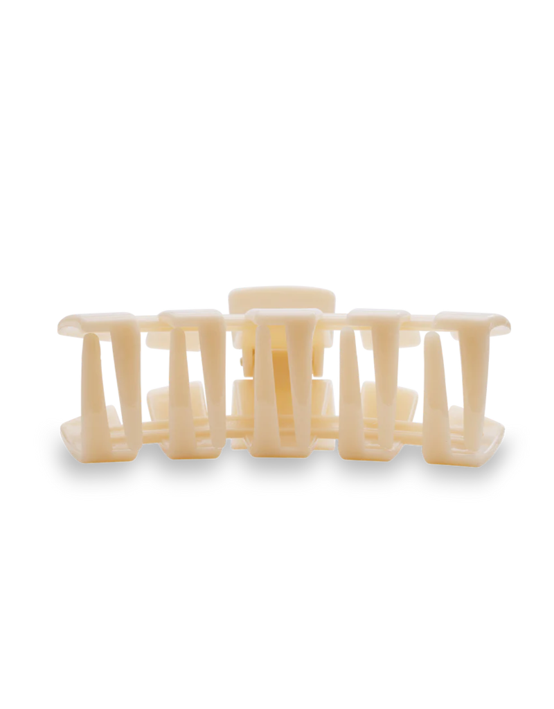 TELETIES Large Classic Claw Hair Clip in Almond Beige