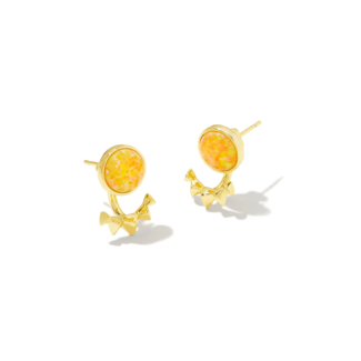 KENDRA SCOTT DESIGN Sienna Gold Ear Jacket Earrings in Citrus Kyocera Opal