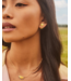 Sienna Gold Ear Jacket Earrings in Citrus Kyocera Opal