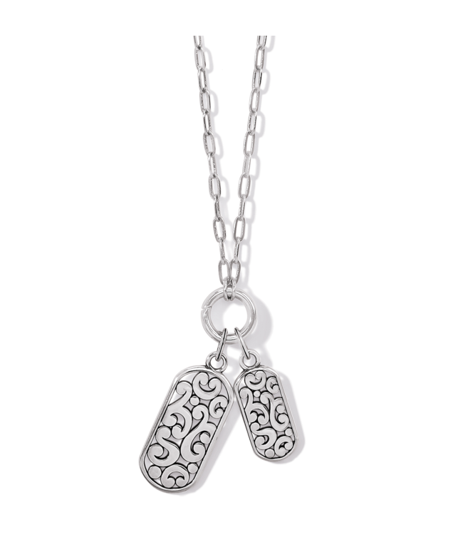 Contempo Token Tag Charm Necklace