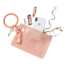Large Silicone Pouch in Rose Gold Confetti