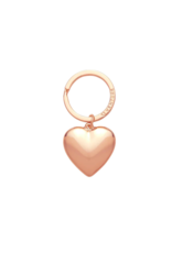 Puffy Heart Charm in Rose Gold