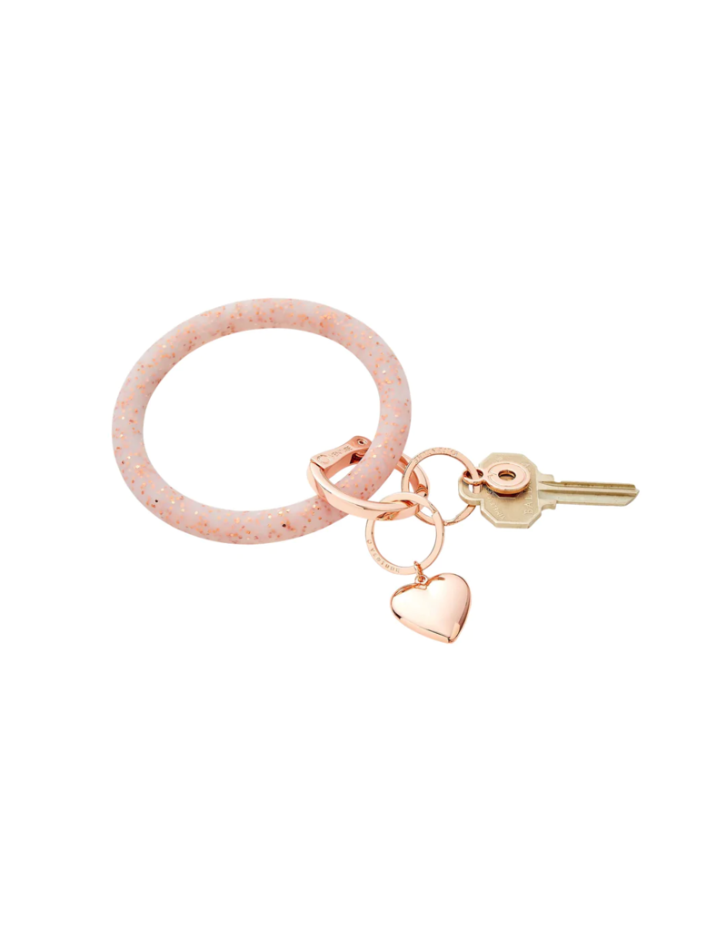 Puffy Heart Charm in Rose Gold