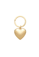 Puffy Heart Charm in Gold Rush