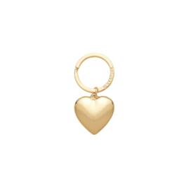 Puffy Heart Charm in Gold Rush