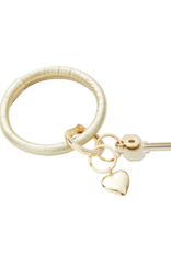 Puffy Heart Charm in Gold Rush
