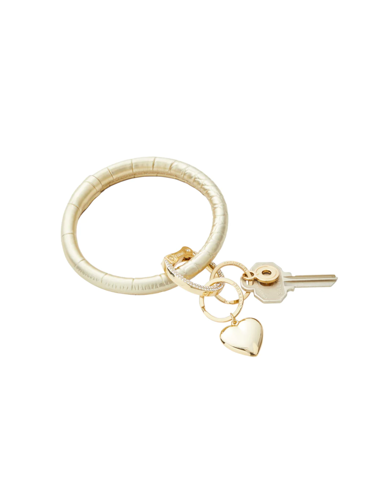 Puffy Heart Charm in Gold Rush