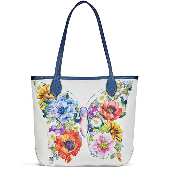 TOTE BAG: Patterned Lining - Butterfly Patch - Two pockets