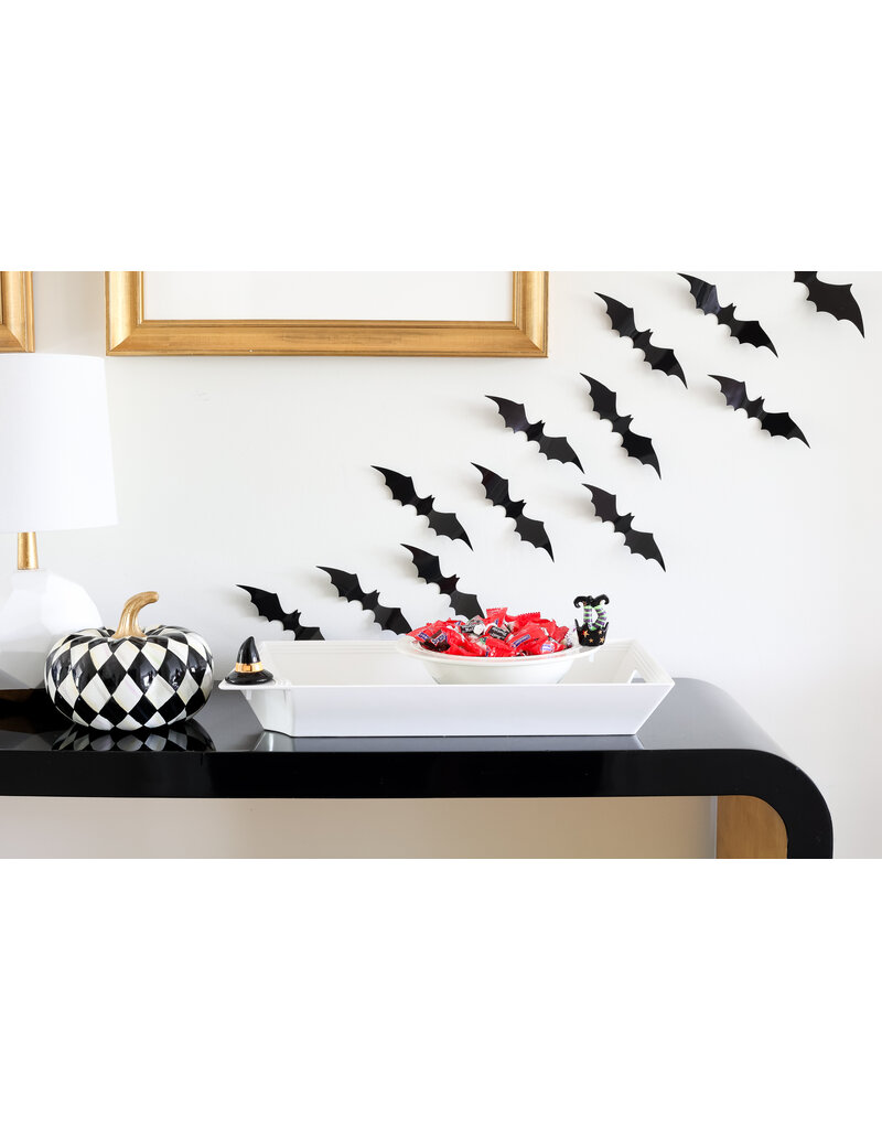NORA FLEMING Pinstripes Melamine Rectangular Serving Tray
