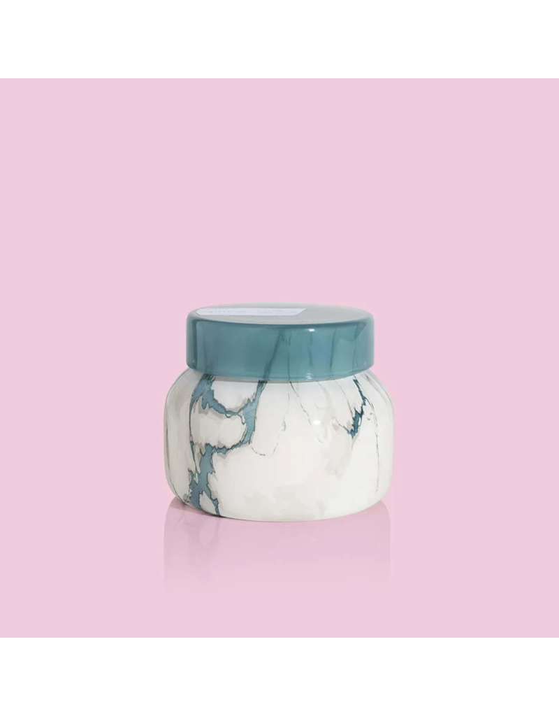 CAPRI BLUE Modern Marble Petite Jar in Volcano