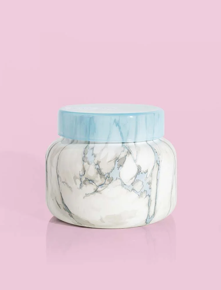 CAPRI BLUE Modern Marble Signature Jar in Blue Jean