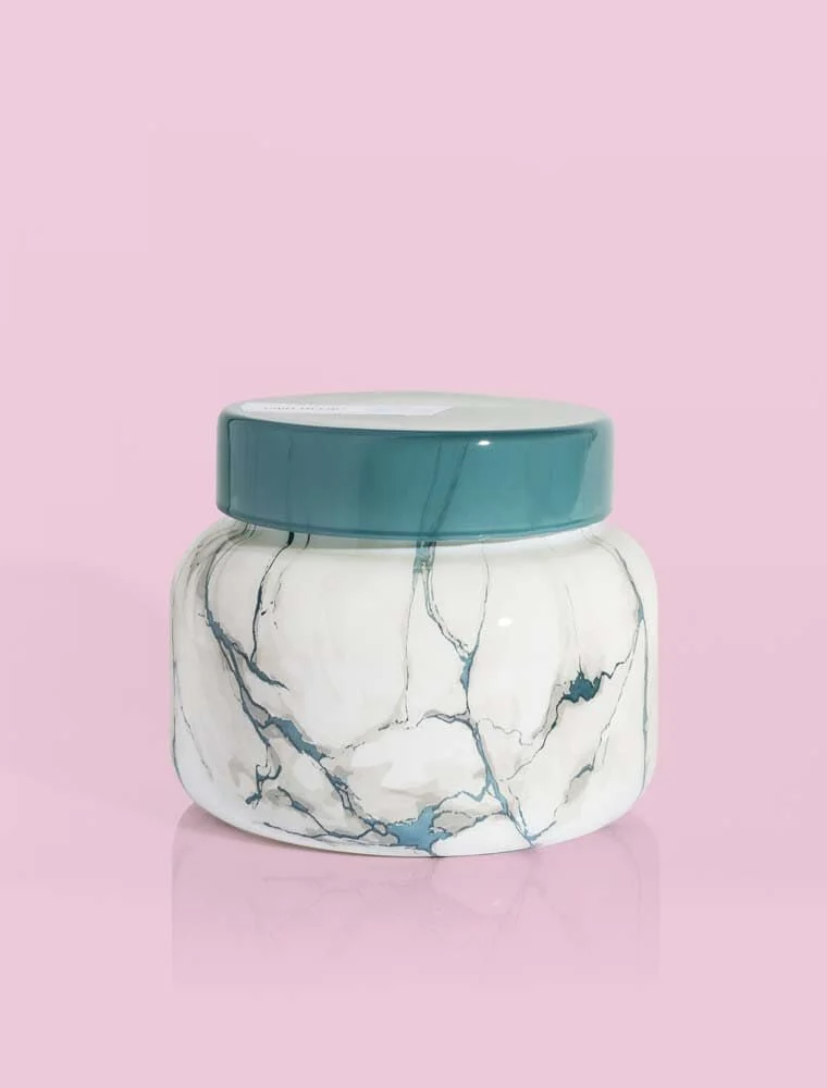 CAPRI BLUE Modern Marble Signature Jar in Volcano