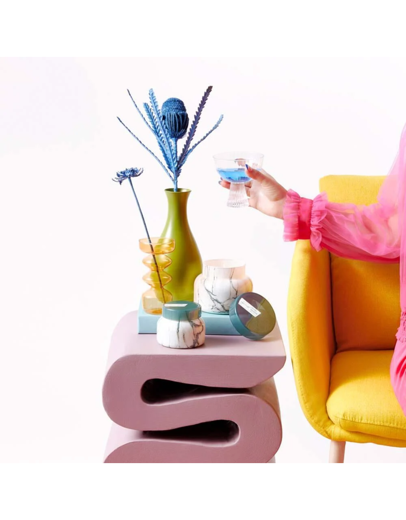 CAPRI BLUE Modern Marble Signature Jar in Volcano