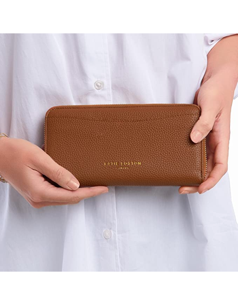 Cara Zip Around Wallet in Cognac