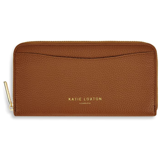 Cara Zip Around Wallet in Cognac