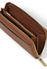 Cara Zip Around Wallet in Cognac
