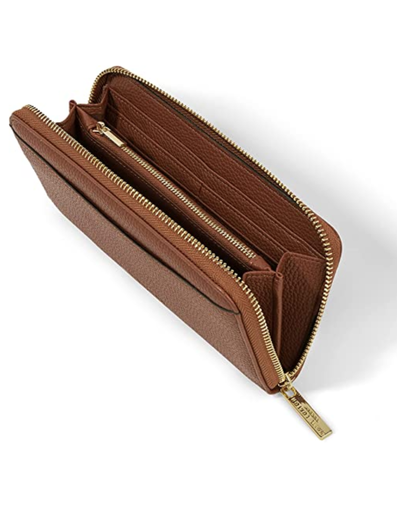 Cara Zip Around Wallet in Cognac