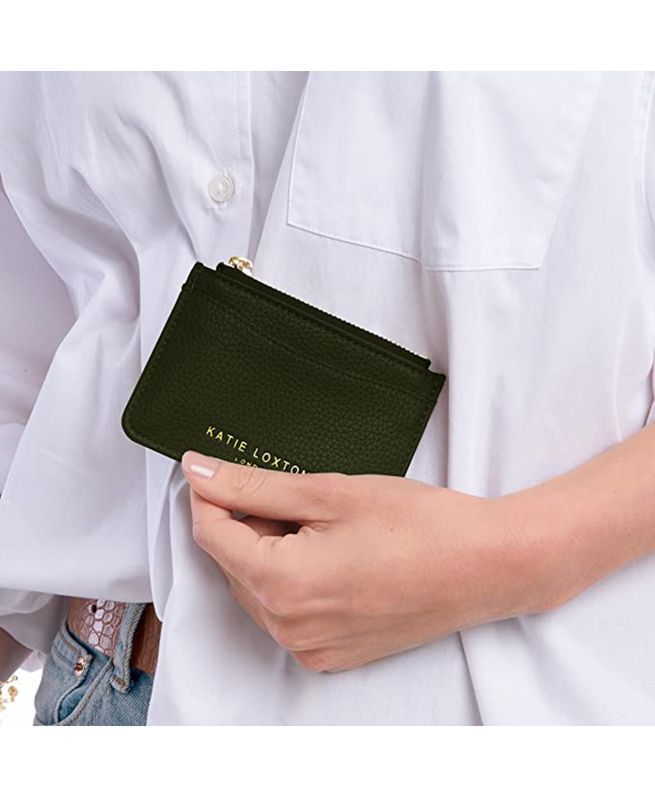 Cara Card Holder Wallet in Olive