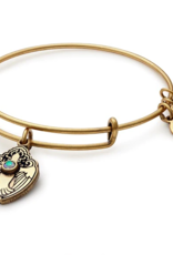 ALEX & ANI Crystal Dove Charm Bangle in Gold
