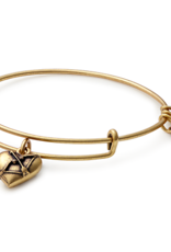 ALEX & ANI Cupid Heart Charm Bangle in Gold