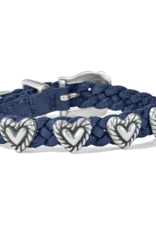 BRIGHTON Roped Heart Braid Bandit Bracelet in French Blue