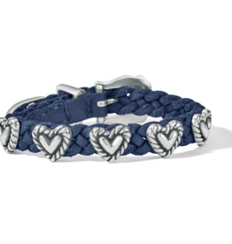 BRIGHTON Roped Heart Braid Bandit Bracelet in French Blue
