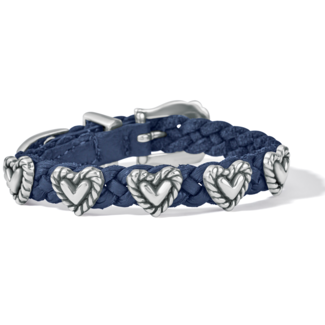 BRIGHTON Roped Heart Braid Bandit Bracelet in French Blue