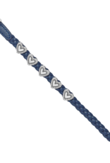 BRIGHTON Roped Heart Braid Bandit Bracelet in French Blue
