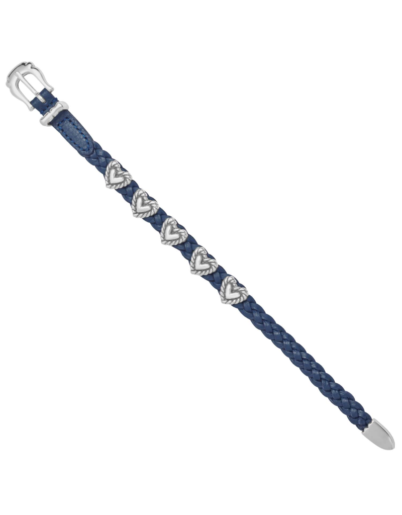 BRIGHTON Roped Heart Braid Bandit Bracelet in French Blue